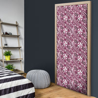 Hibiscus Bloom Island Tribal Waves Door Cover Pink Polynesian Pattern LT01 - Polynesian Pride