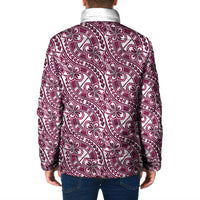 Hibiscus Bloom Island Tribal Waves Padded Jacket Pink Polynesian Pattern LT01 - Polynesian Pride
