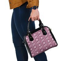 Hibiscus Bloom Island Tribal Waves Shoulder Handbag Pink Polynesian Pattern LT01 - Polynesian Pride