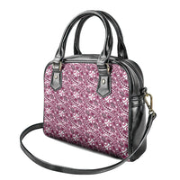 Hibiscus Bloom Island Tribal Waves Shoulder Handbag Pink Polynesian Pattern LT01 - Polynesian Pride