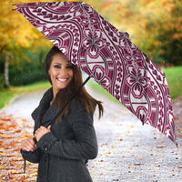 Hibiscus Bloom Island Tribal Waves Umbrella Pink Polynesian Pattern LT01 - Polynesian Pride