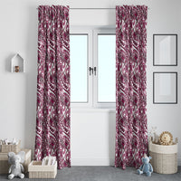Hibiscus Bloom Island Tribal Waves Window Curtain Pink Polynesian Pattern LT01 - Polynesian Pride