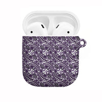 Hibiscus Bloom Island Tribal Waves AirPods Case Purple Polynesian Pattern LT01 Purple - Polynesian Pride