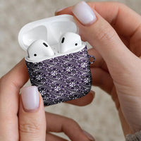 Hibiscus Bloom Island Tribal Waves AirPods Case Purple Polynesian Pattern LT01 - Polynesian Pride