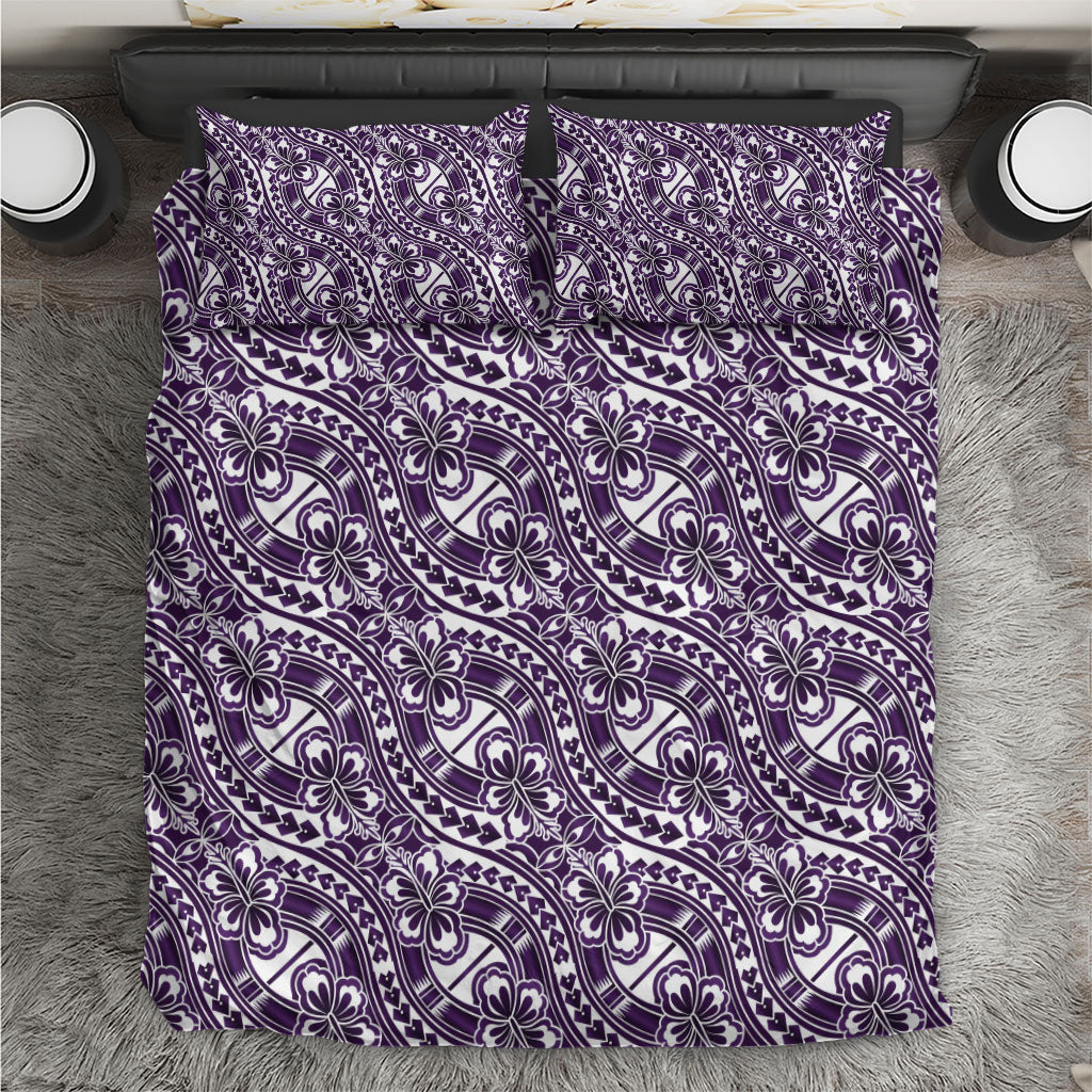 Hibiscus Bloom Island Tribal Waves Bedding Set Purple Polynesian Pattern LT01 Purple - Polynesian Pride