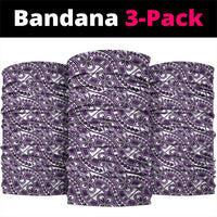 Hibiscus Bloom Island Tribal Waves Neck Gaiter Purple Polynesian Pattern LT01 package One Size: 25*50cm Purple - Polynesian Pride