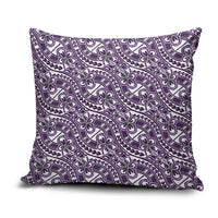 Hibiscus Bloom Island Tribal Waves Pillow Cover Purple Polynesian Pattern LT01 Purple - Polynesian Pride