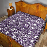Hibiscus Bloom Island Tribal Waves Quilt Purple Polynesian Pattern LT01 - Polynesian Pride