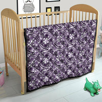 Hibiscus Bloom Island Tribal Waves Quilt Purple Polynesian Pattern LT01 - Polynesian Pride
