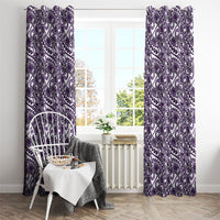 Hibiscus Bloom Island Tribal Waves Window Curtain Purple Polynesian Pattern LT01 - Polynesian Pride
