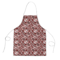 Hibiscus Bloom Island Tribal Waves Apron Red Polynesian Pattern LT01 Red - Polynesian Pride