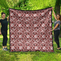 Hibiscus Bloom Island Tribal Waves Quilt Red Polynesian Pattern LT01 - Polynesian Pride