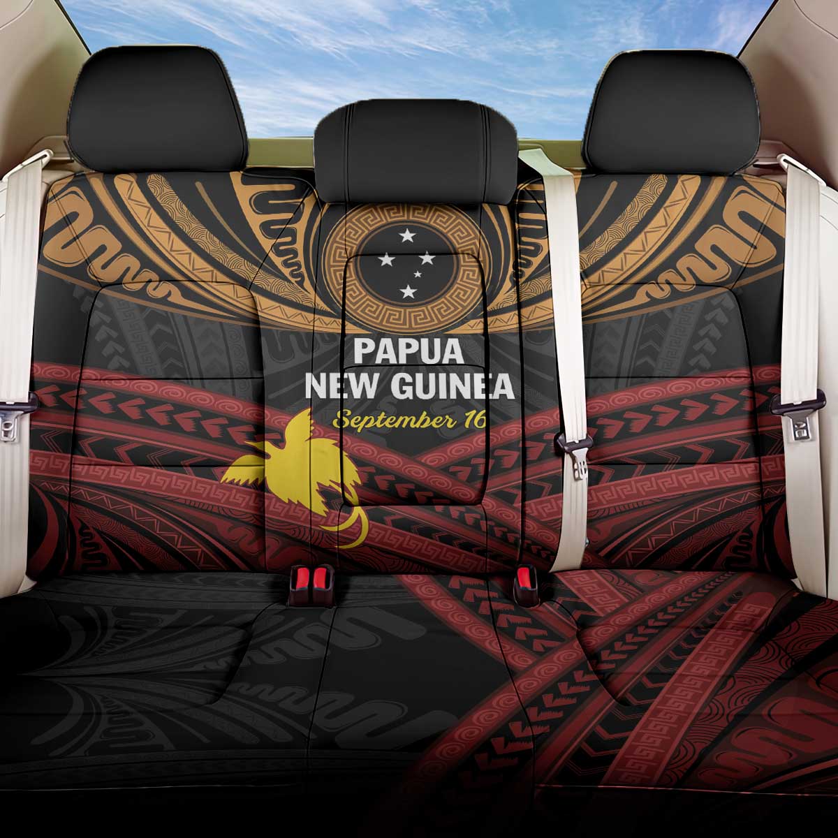 Papua New Guinea Bird of Paradise Back Car Seat Cover 16 September 1975 Independence Day Anniversary