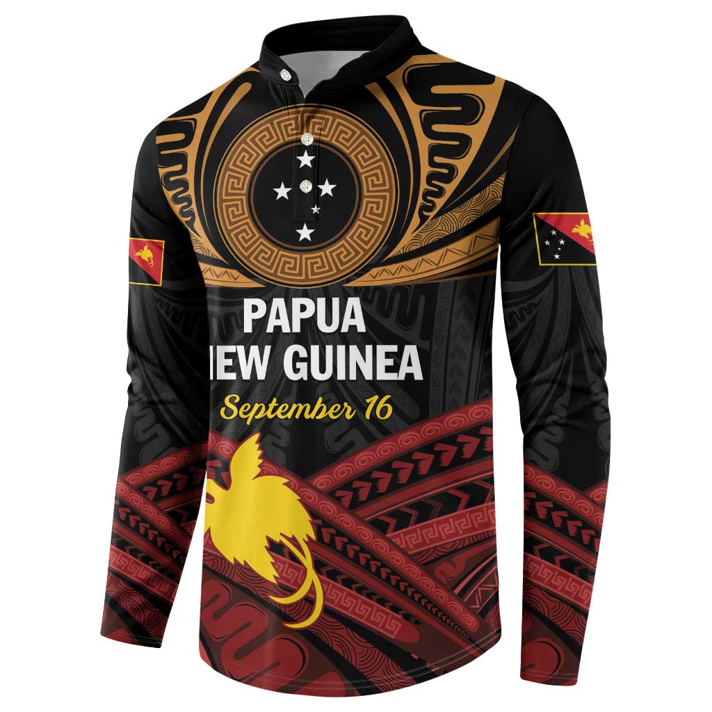 Papua New Guinea Bird of Paradise Button Sweatshirt 16 September 1975 Independence Day Anniversary LT01 - Polynesian Pride