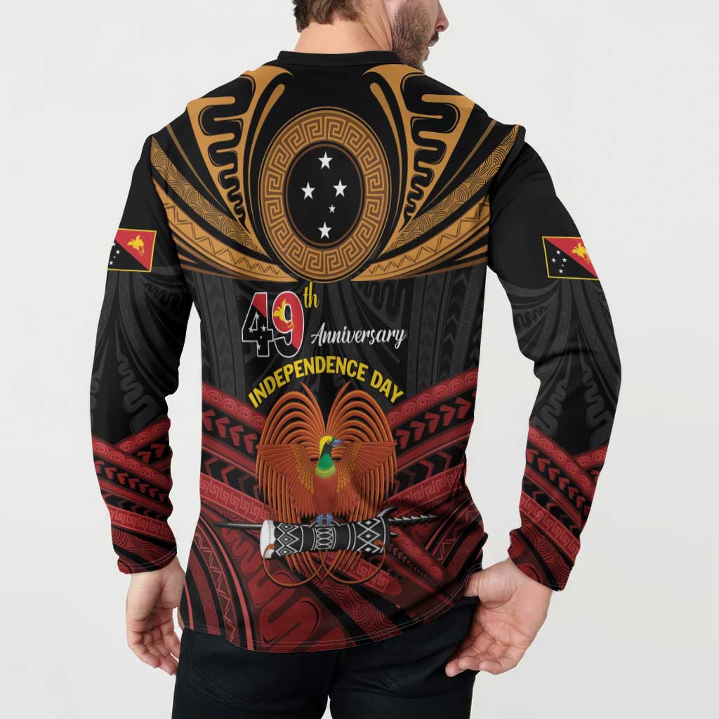 Papua New Guinea Bird of Paradise Button Sweatshirt 16 September 1975 Independence Day Anniversary LT01 - Polynesian Pride