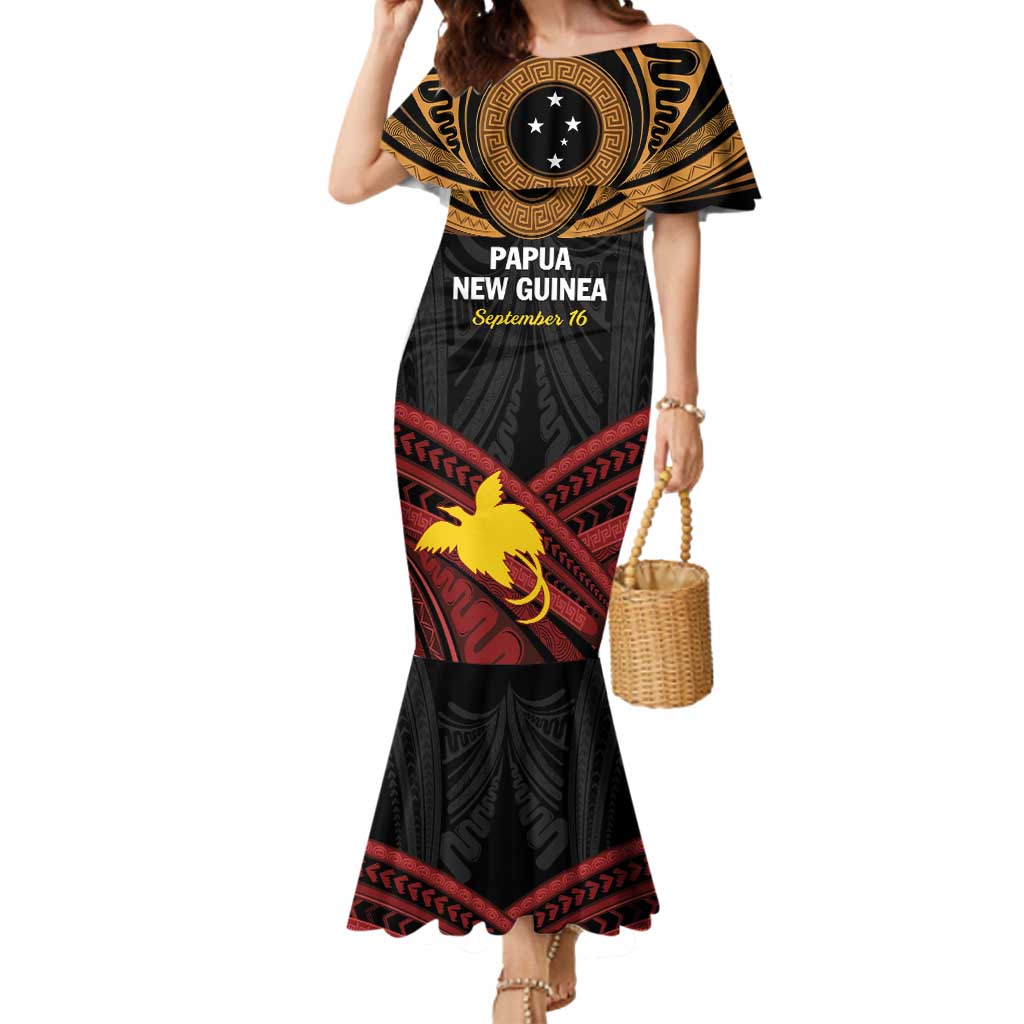 Papua New Guinea Bird of Paradise Mermaid Dress 16 September 1975 Independence Day Anniversary