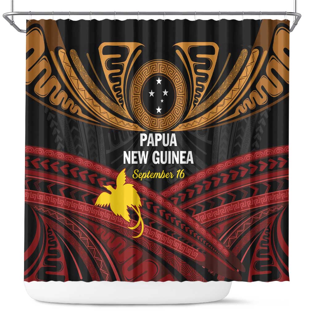 Papua New Guinea Bird of Paradise Shower Curtain 16 September 1975 Independence Day Anniversary