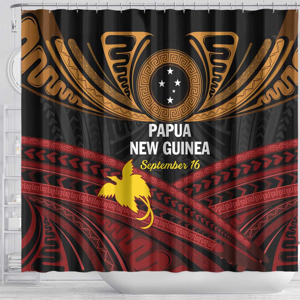Papua New Guinea Bird of Paradise Shower Curtain 16 September 1975 Independence Day Anniversary