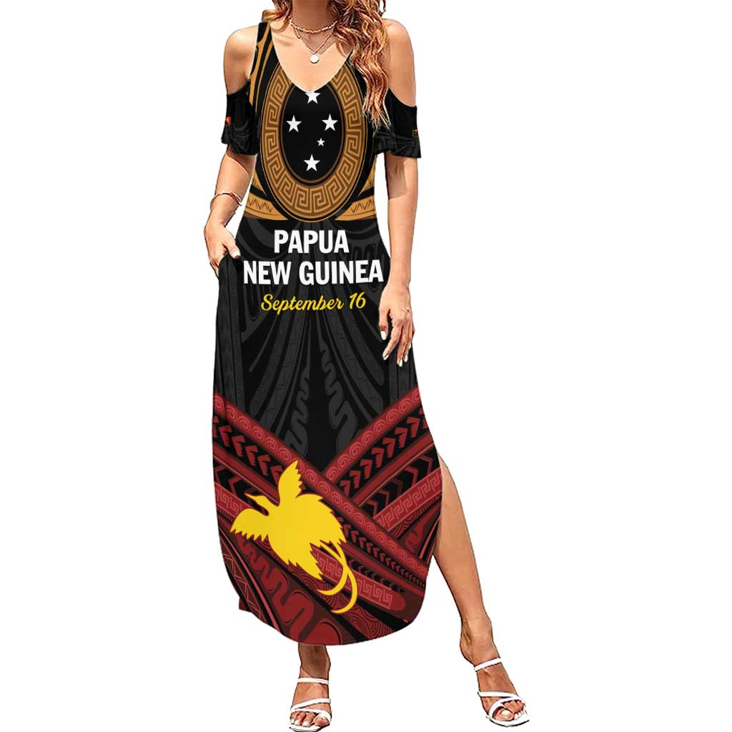 Papua New Guinea Bird of Paradise Summer Maxi Dress 16 September 1975 Independence Day Anniversary