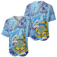 Tuvalu mo te Atua Baseball Jersey Tuvalu Dolphin Polynesian Pattern