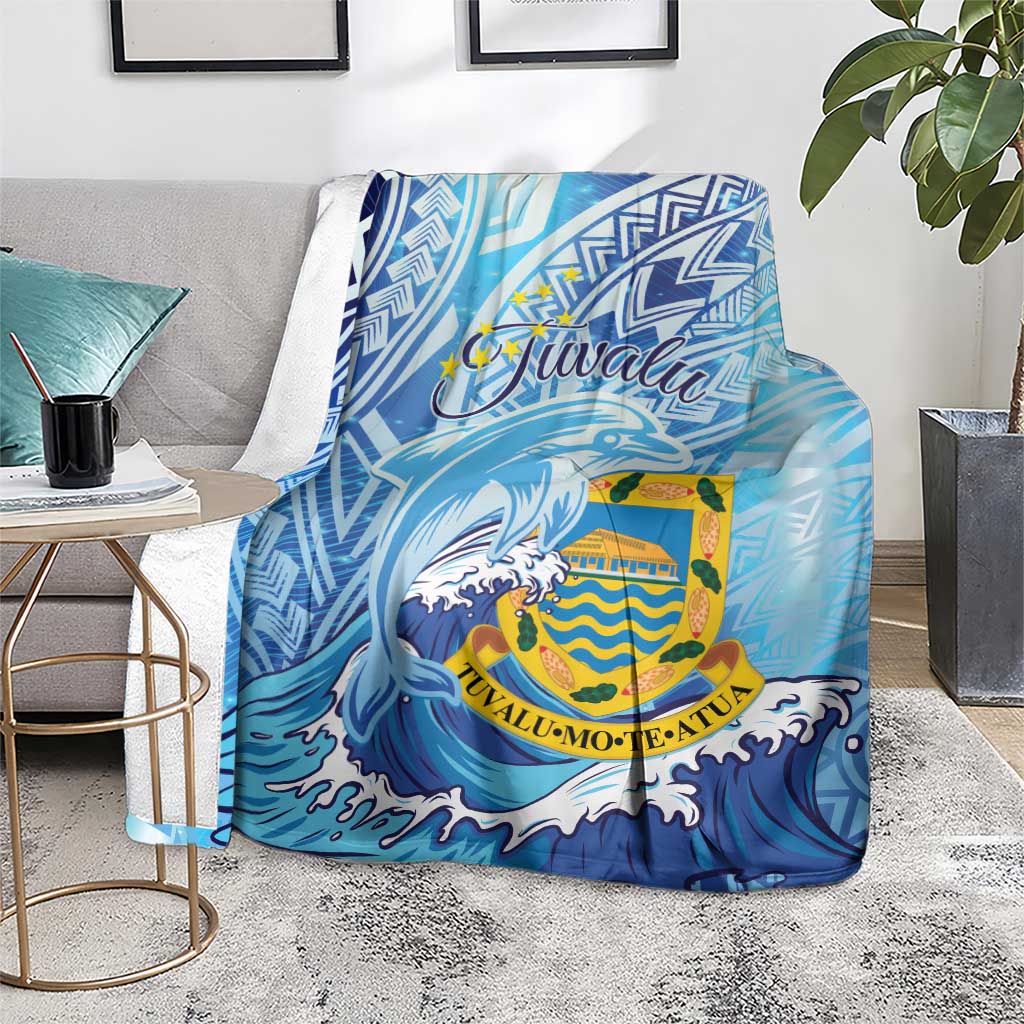 Tuvalu mo te Atua Blanket Tuvalu Dolphin Polynesian Pattern LT01 - Polynesian Pride
