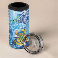 Tuvalu mo te Atua 4 in 1 Can Cooler Tumbler Tuuvalu Dolphin Polynesian Pattern