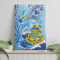 Tuvalu mo te Atua Canvas Wall Art Tuvalu Dolphin Polynesian Pattern LT01 - Polynesian Pride