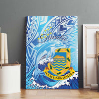 Tuvalu mo te Atua Canvas Wall Art Tuvalu Dolphin Polynesian Pattern LT01 - Polynesian Pride