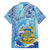 Tuvalu mo te Atua Family Matching Off Shoulder Short Dress and Hawaiian Shirt Tuvalu Dolphin Polynesian Pattern