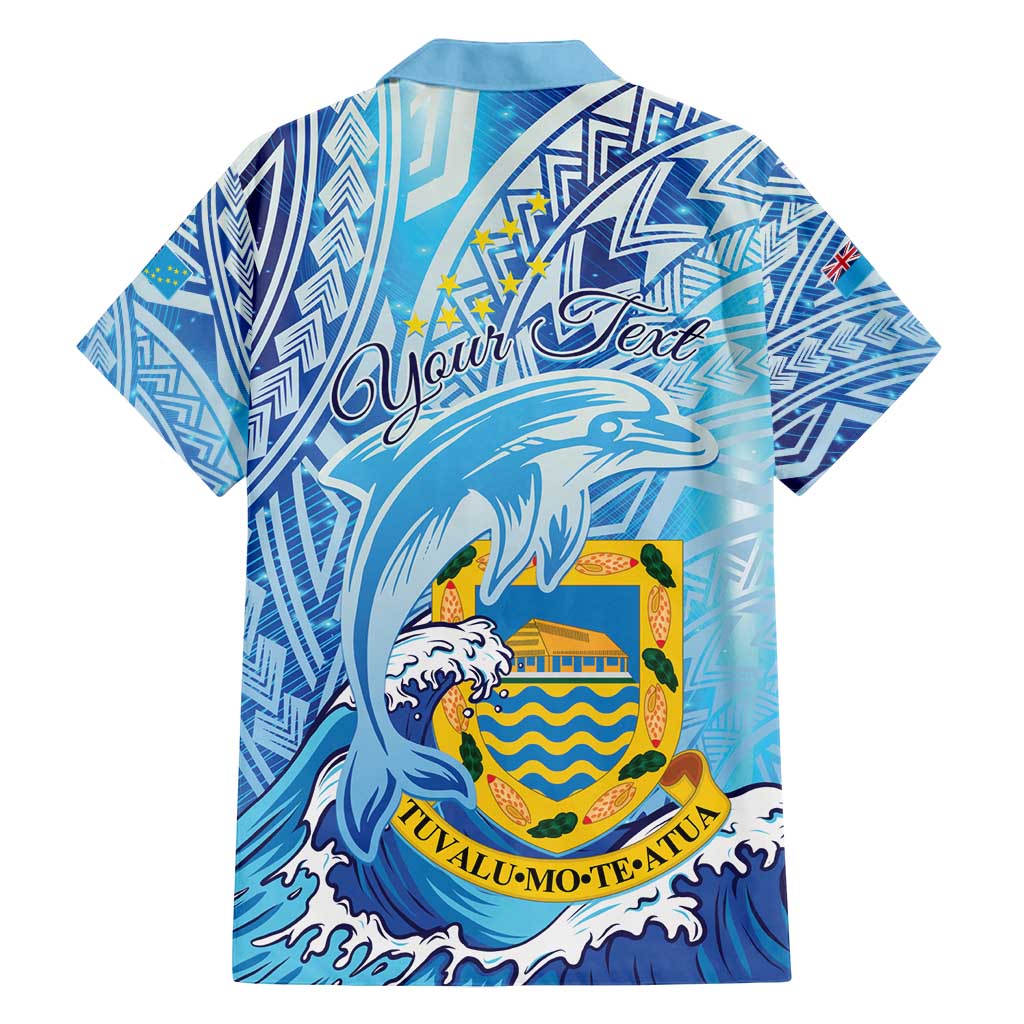 Tuvalu mo te Atua Family Matching Tank Maxi Dress and Hawaiian Shirt Tuvalu Dolphin Polynesian Pattern LT01 - Polynesian Pride