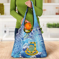 Tuvalu mo te Atua Grocery Bag Tuvalu Dolphin Polynesian Pattern LT01 - Polynesian Pride