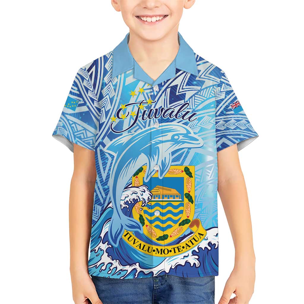Tuvalu mo te Atua Hawaiian Shirt Tuvalu Dolphin Polynesian Pattern LT01 - Polynesian Pride