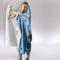 Tuvalu mo te Atua Hooded Blanket Tuvalu Dolphin Polynesian Pattern LT01 - Polynesian Pride