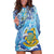 Tuvalu mo te Atua Hoodie Dress Tuvalu Dolphin Polynesian Pattern