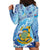 Tuvalu mo te Atua Hoodie Dress Tuvalu Dolphin Polynesian Pattern