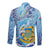 Tuvalu mo te Atua Long Sleeve Button Shirt Tuvalu Dolphin Polynesian Pattern