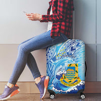 Tuvalu mo te Atua Luggage Cover Tuvalu Dolphin Polynesian Pattern LT01 - Polynesian Pride