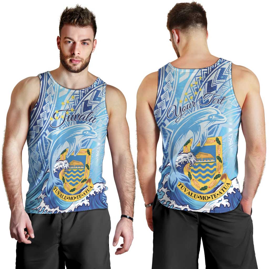 Tuvalu mo te Atua Men Tank Top Tuvalu Dolphin Polynesian Pattern LT01 - Polynesian Pride