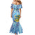 Tuvalu mo te Atua Mermaid Dress Tuvalu Dolphin Polynesian Pattern