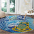 Tuvalu mo te Atua Round Carpet Tuvalu Dolphin Polynesian Pattern