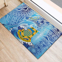 Tuvalu mo te Atua Rubber Doormat Tuvalu Dolphin Polynesian Pattern LT01 - Polynesian Pride