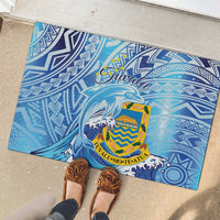Tuvalu mo te Atua Rubber Doormat Tuvalu Dolphin Polynesian Pattern LT01 - Polynesian Pride