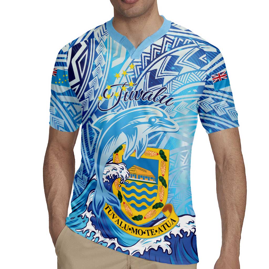Tuvalu mo te Atua Rugby Jersey Tuvalu Dolphin Polynesian Pattern LT01 - Polynesian Pride