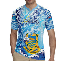 Tuvalu mo te Atua Rugby Jersey Tuvalu Dolphin Polynesian Pattern LT01 - Polynesian Pride
