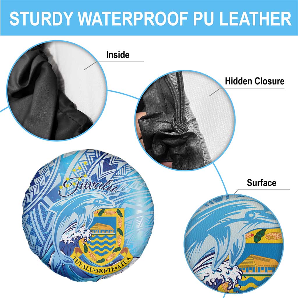 Tuvalu mo te Atua Spare Tire Cover Tuvalu Dolphin Polynesian Pattern LT01 - Polynesian Pride