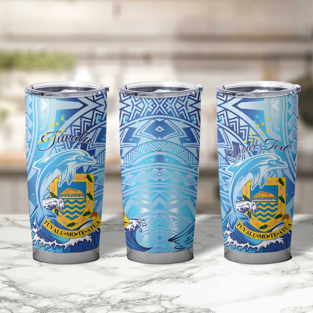 Tuvalu mo te Atua Tumbler Cup Tuuvalu Dolphin Polynesian Pattern LT01 - Polynesian Pride