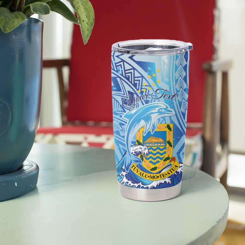 Tuvalu mo te Atua Tumbler Cup Tuuvalu Dolphin Polynesian Pattern LT01 - Polynesian Pride