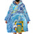 Tuvalu mo te Atua Wearable Blanket Hoodie Tuvalu Dolphin Polynesian Pattern