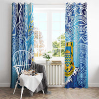 Tuvalu mo te Atua Window Curtain Tuvalu Dolphin Polynesian Pattern LT01 - Polynesian Pride