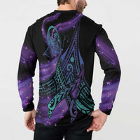 In September We Wear Teal And Purple Button Sweatshirt Magic Ribbon Semicolon